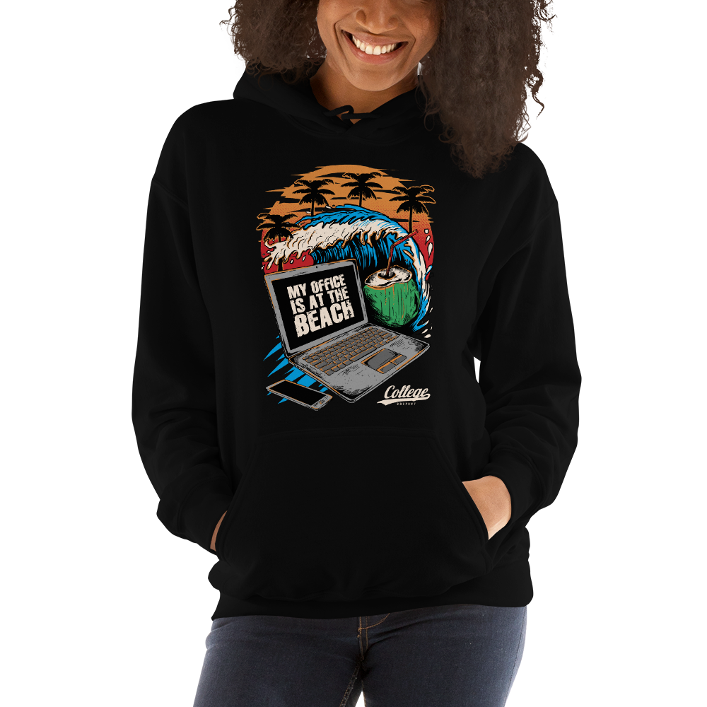 Women's Dropout Beach Hoodie (White logo)