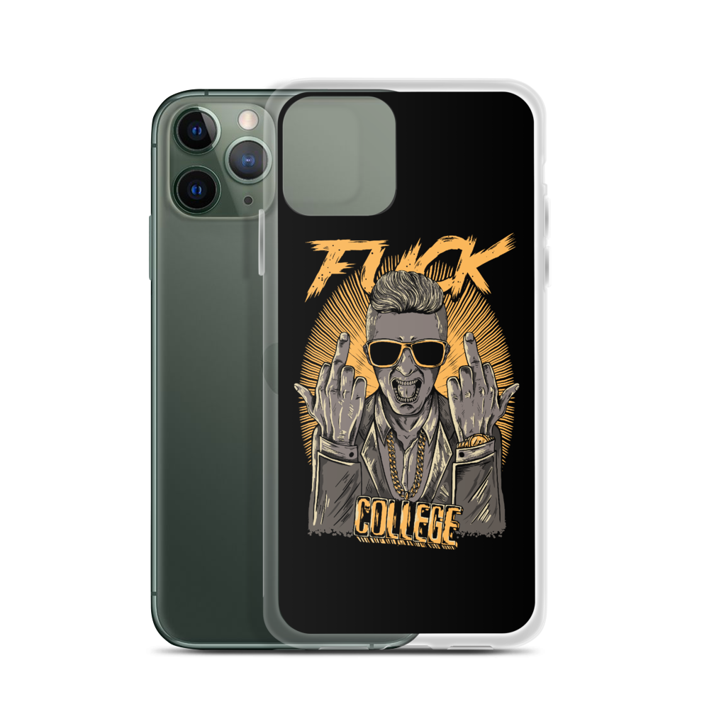 Fuck College iPhone Case - Black