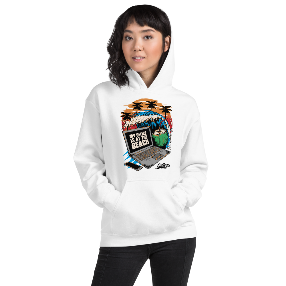 Women's Dropout Beach Hoodie (Black logo)